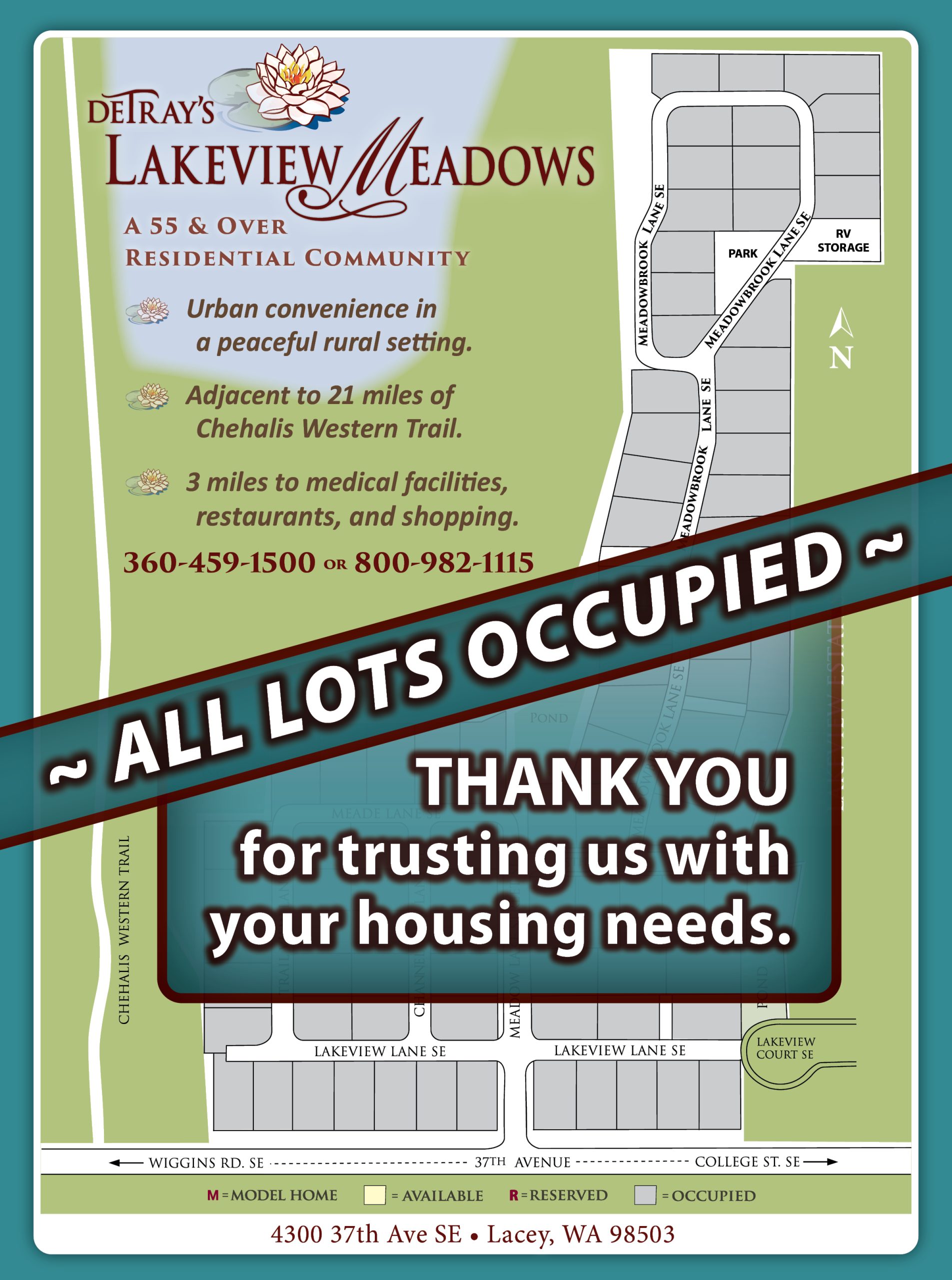 Lakeview Meadows Plan Map